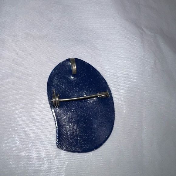 Vintage Made in Israel Silver and Enamel Flower Pin/Pendant - Picture 6 of 9